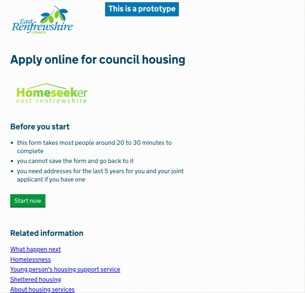 filling the start of the form. Video. No sound. Opens in a new tab