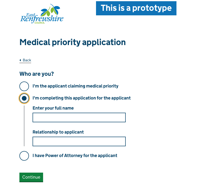 an example of radio buttons with conditional nested input field for a form. screenshot. Opens in a new tab
