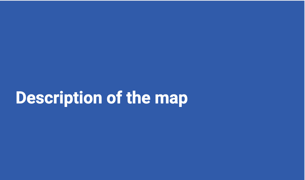 mini section slide saying: description of the map